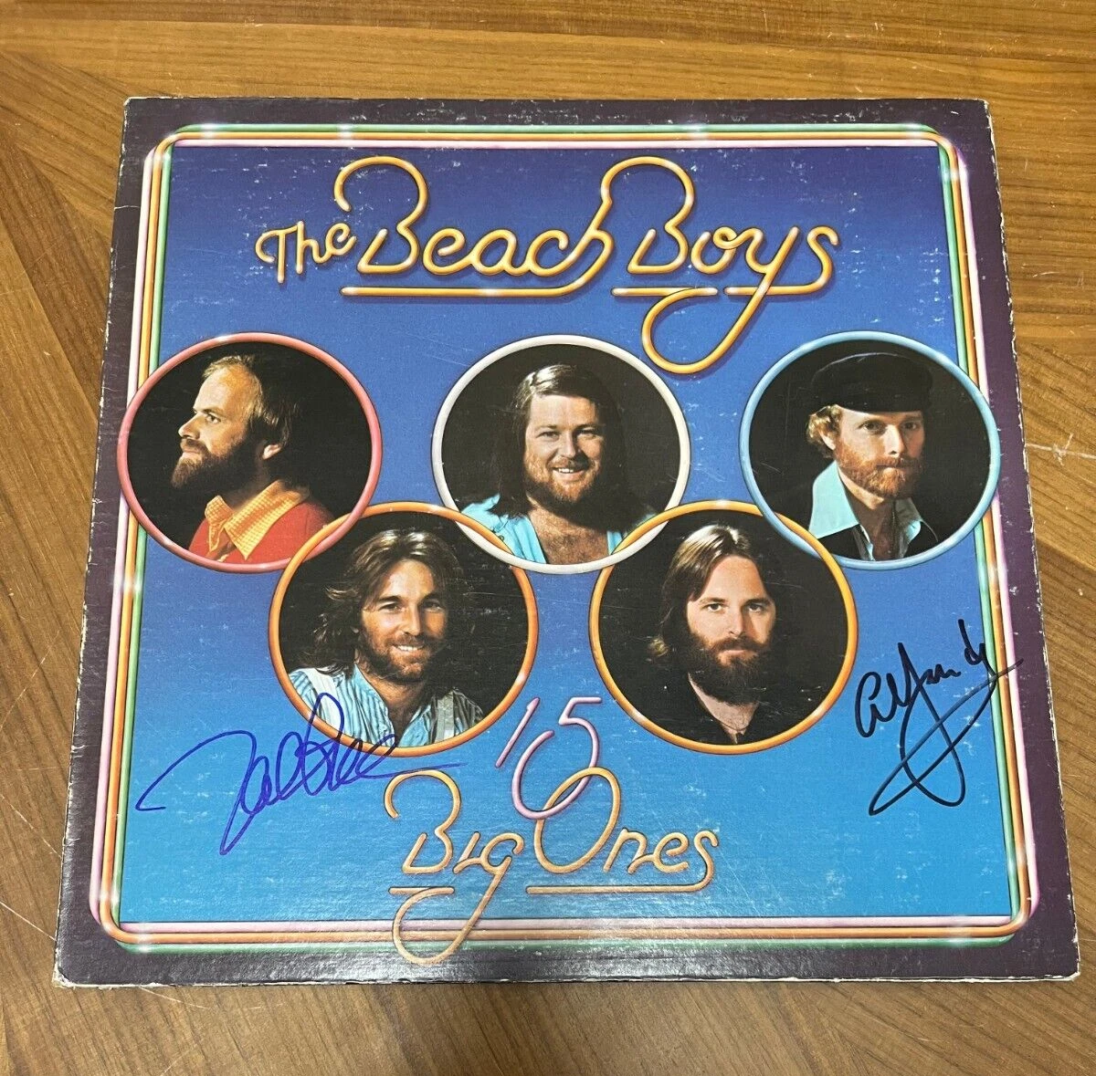 * THE BEACH BOYS * signed album * 15 BIG ONES * AL JARDINE & MIKE LOVE * 1
