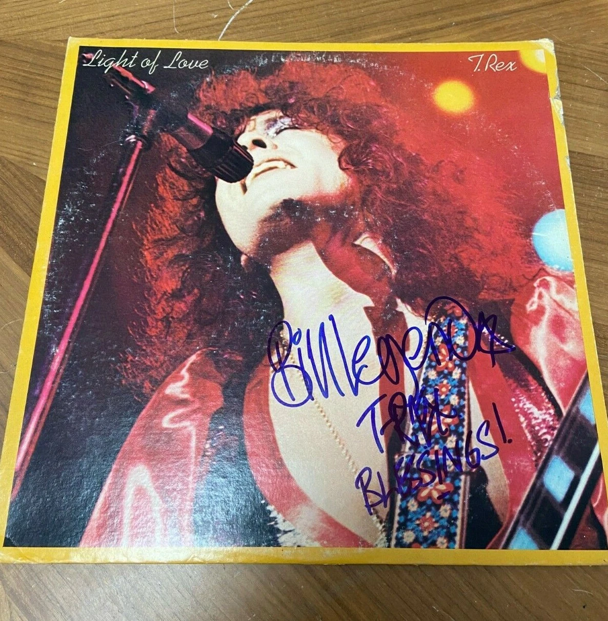 * BILL LEGEND * signed vinyl album * T-REX * LIGHT OF LOVE * COA * 2