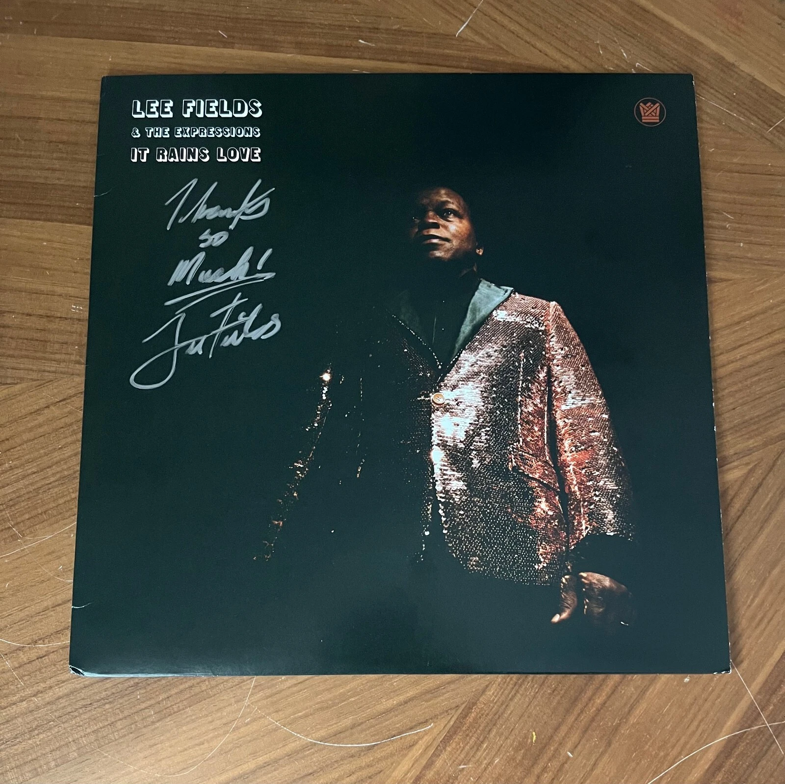 * LEE FIELDS * signed album * THE EXPRESSIONS * IT RAINS LOVE * PROOF * 1