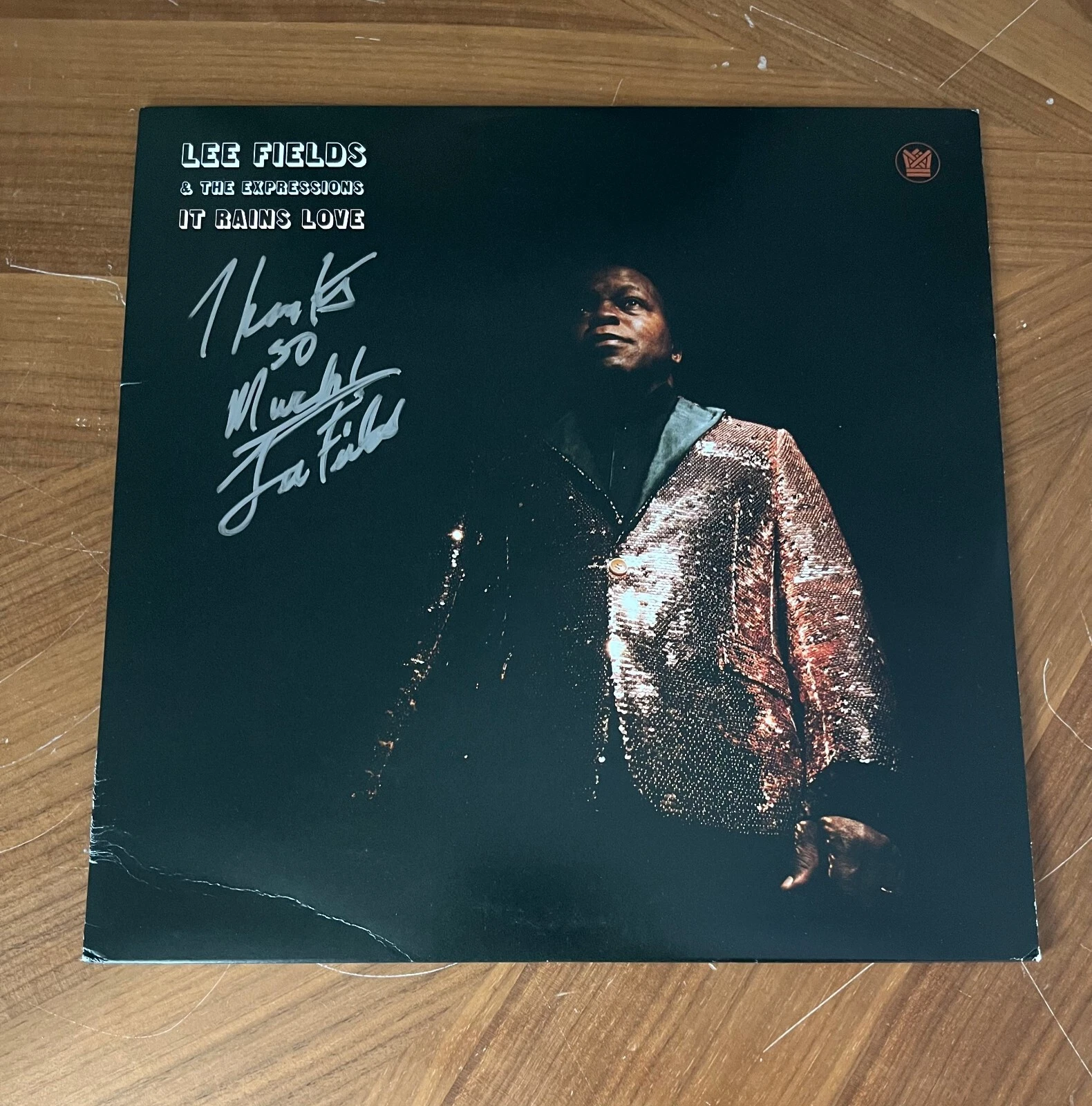 * LEE FIELDS * signed album * THE EXPRESSIONS * IT RAINS LOVE * PROOF * 2