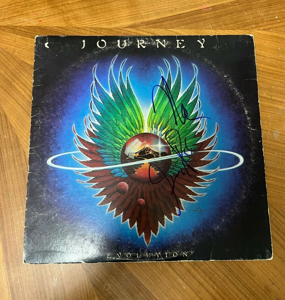 * JOURNEY * signed album * EVOLUTION * GREGG ROLIE & NEAL SCHON * COA * 2