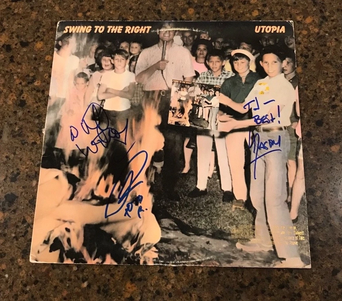 *UTOPIA*  signed vinyl album *SWING TO THE RIGHT *RUNDGREN, WILCOX & SULTON* 1