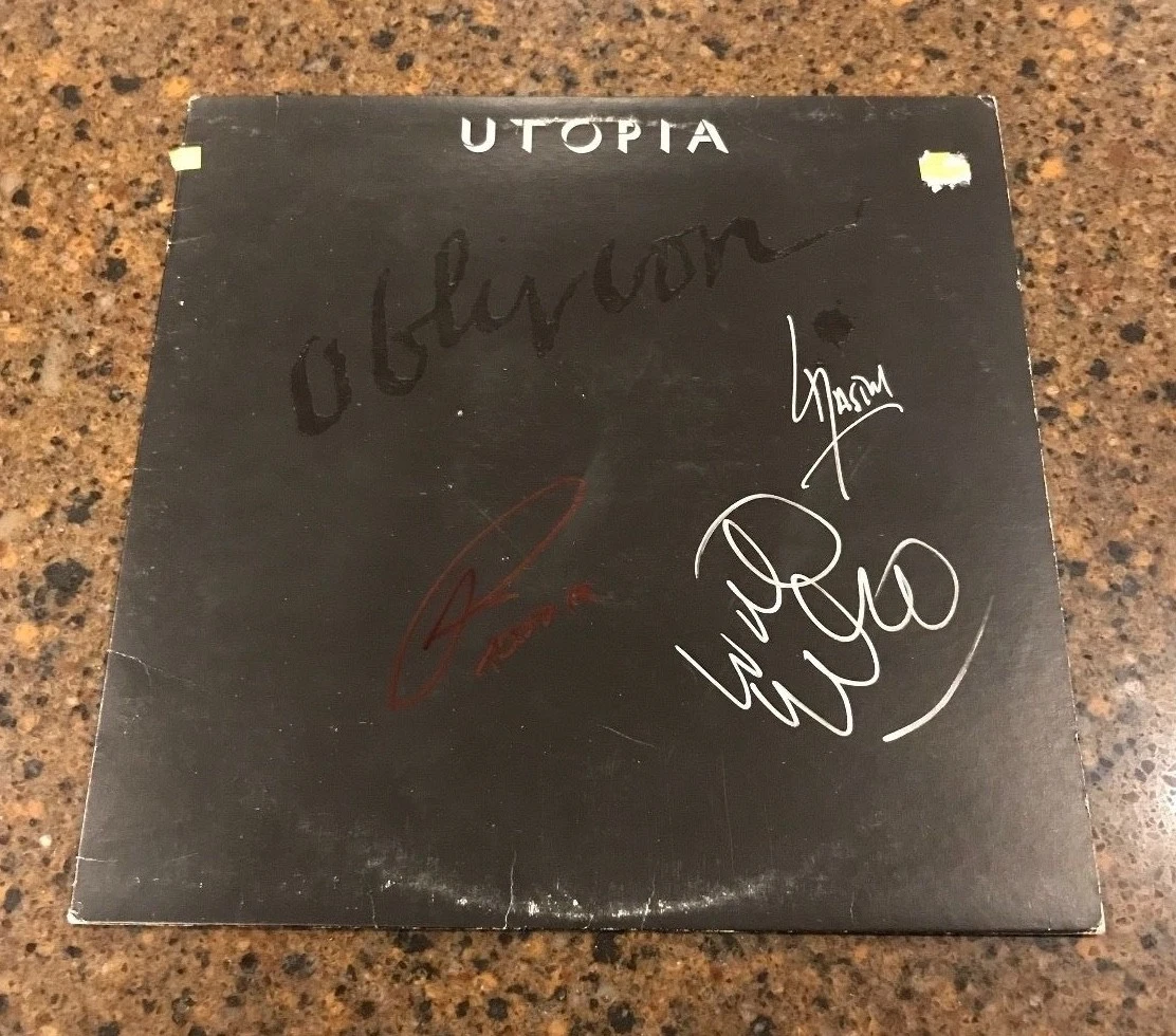 * UTOPIA *  signed vinyl album * OBLIVION * RUNDGREN, WILCOX & SULTON * 1