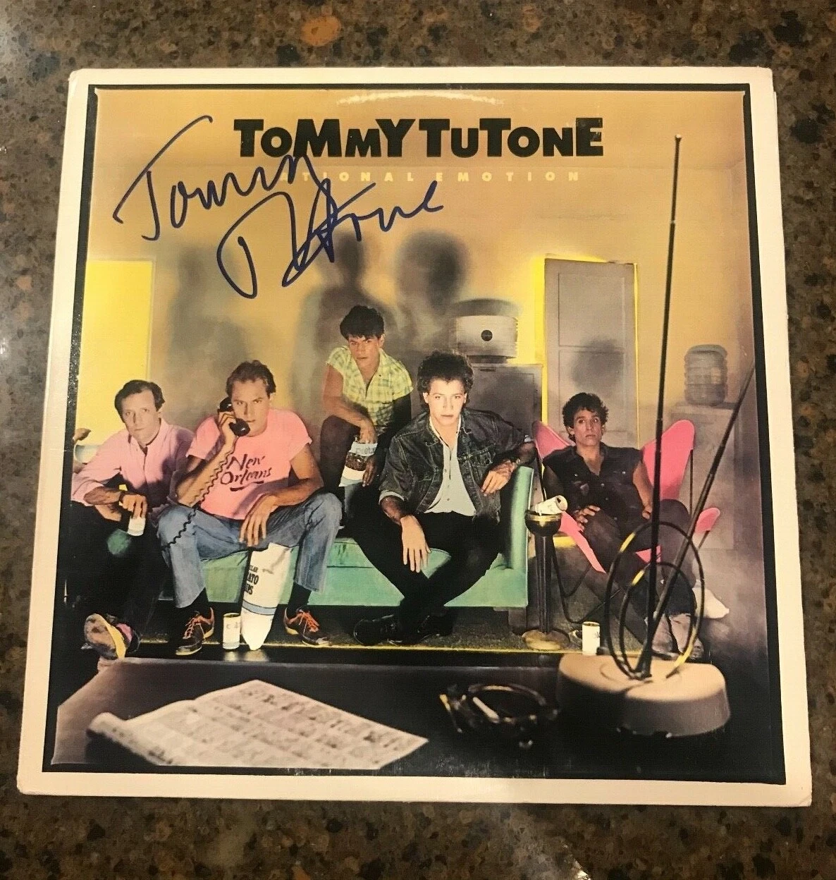 * TOMMY TUTONE * signed autographed vinyl album * NATIONAL EMOTION * 1