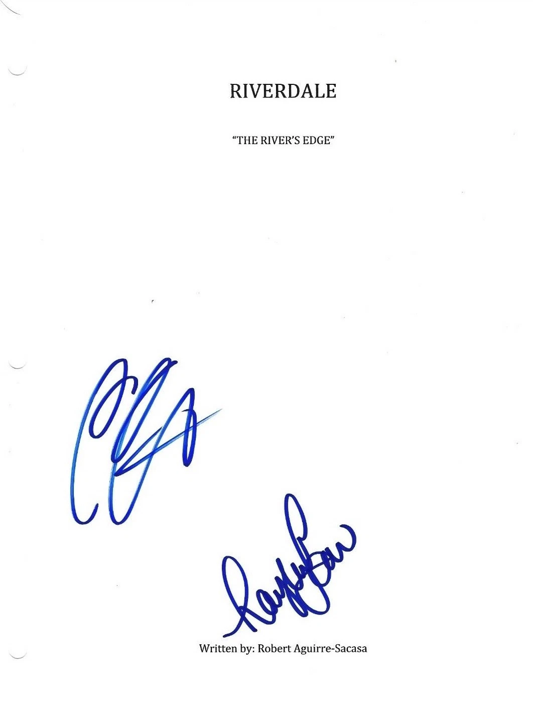 * CASEY COTT & HAYLEY LAW * SIGNED TV SCRIPT * RIVERDALE * COA * 2 COLLECTIBLE MEMORABILIA