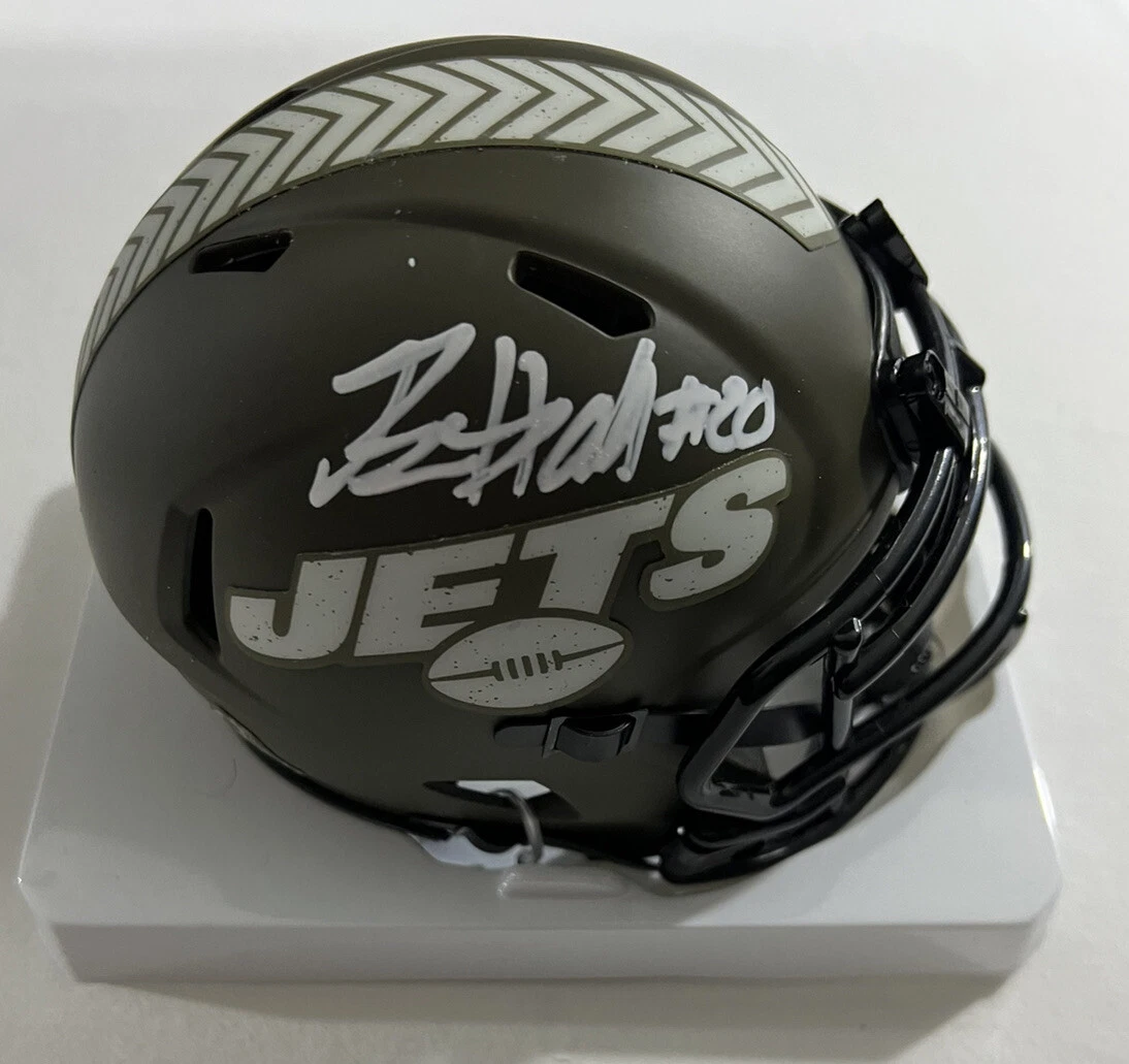 BREECE HALL HAND SIGNED MINI HELMET NEW YORK JETS AUTHENTIC AUTOGRAPH COA