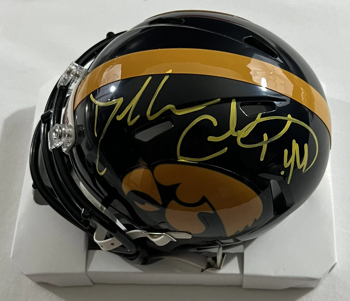 DALLAS CLARK HAND SIGNED MINI HELMET IOWA HAWKEYES FOOTBALL TE AUTOGRAPH COA