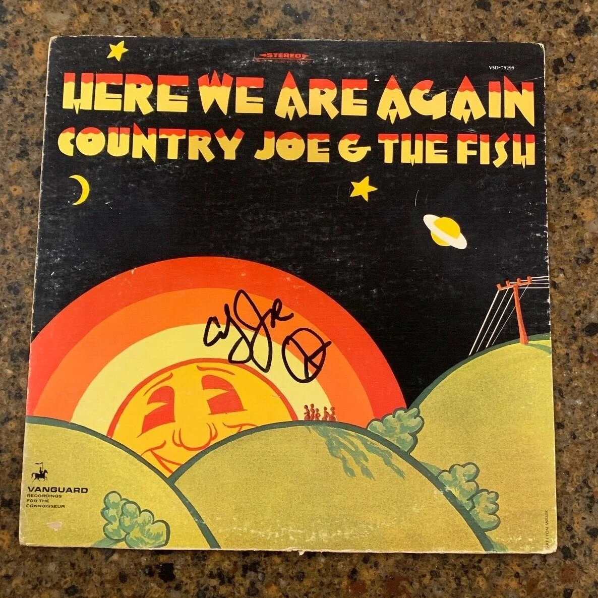 * COUNTRY JOE & THE FISH * signed vinyl album *JOE MCDONALD* HERE WE ARE AGAIN 2