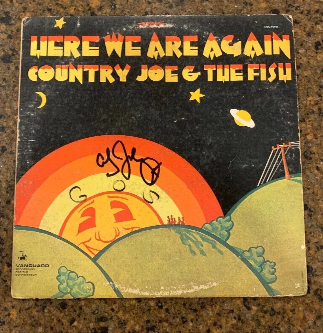 * COUNTRY JOE & THE FISH * signed vinyl album *JOE MCDONALD* HERE WE ARE AGAIN 1