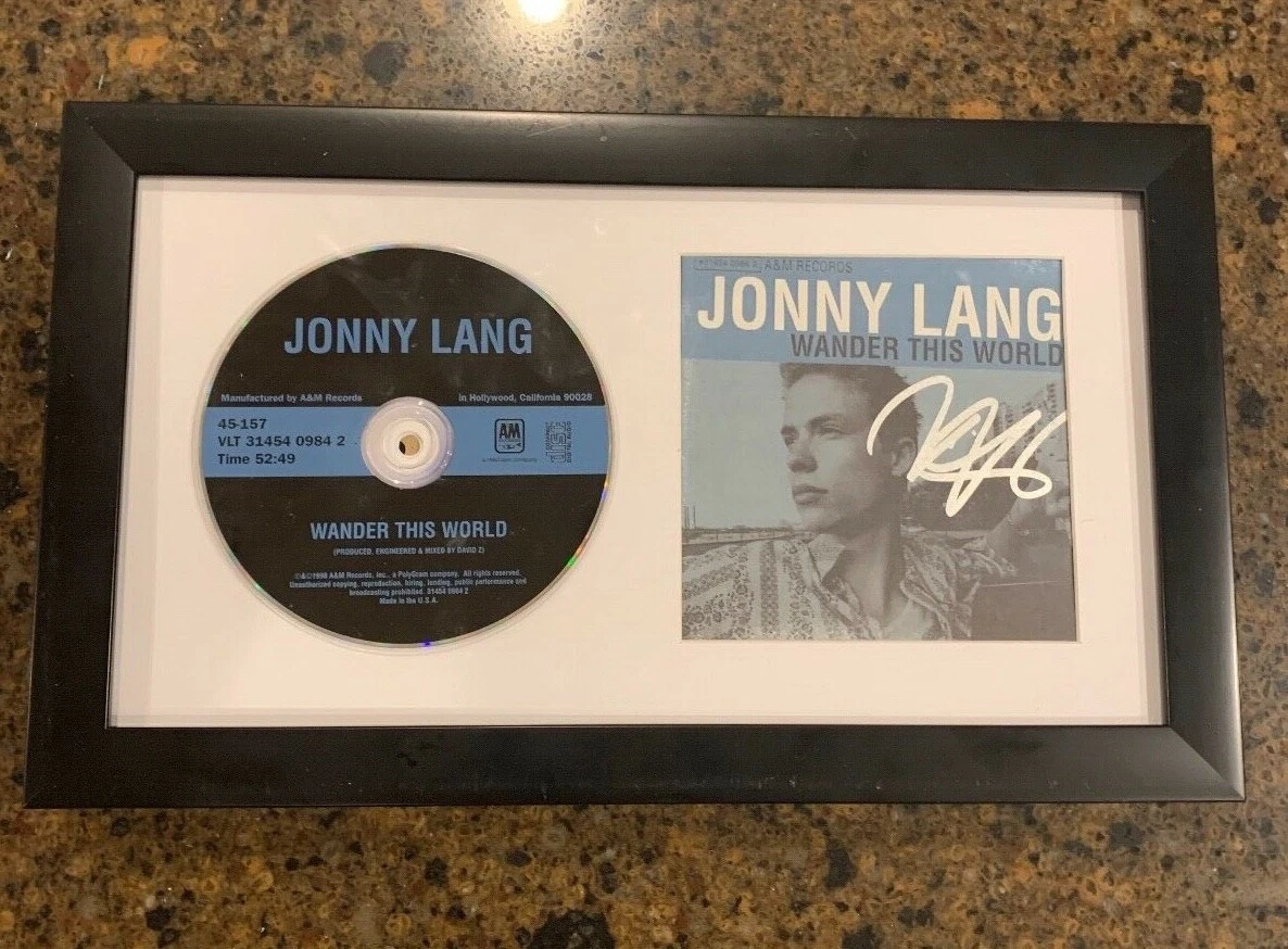 * JONNY LANG * signed framed CD * WANDER THIS WORLD * COA * 2