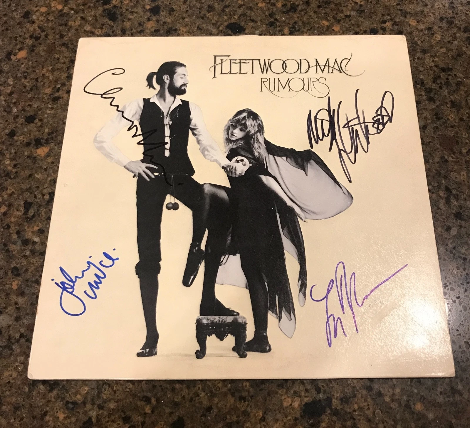 * FLEETWOOD MAC *  signed autographed vinyl album * RUMOURS * PROOF * 1