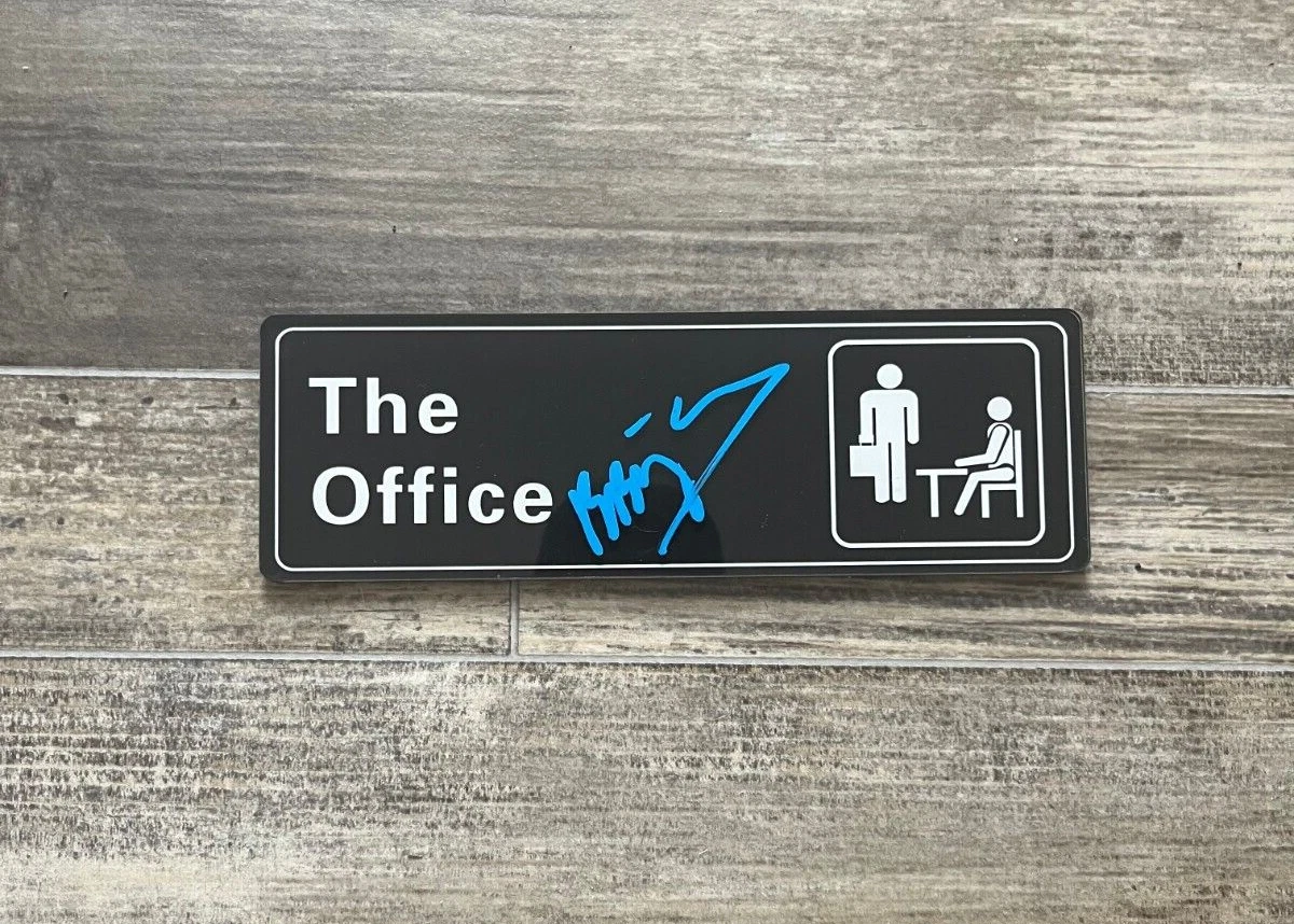* BRIAN BUAMGARTNER * SIGNED OFFICE SIGN * KEVIN MALONE * THE OFFICE * 1 COLLECTIBLE MEMORABILIA