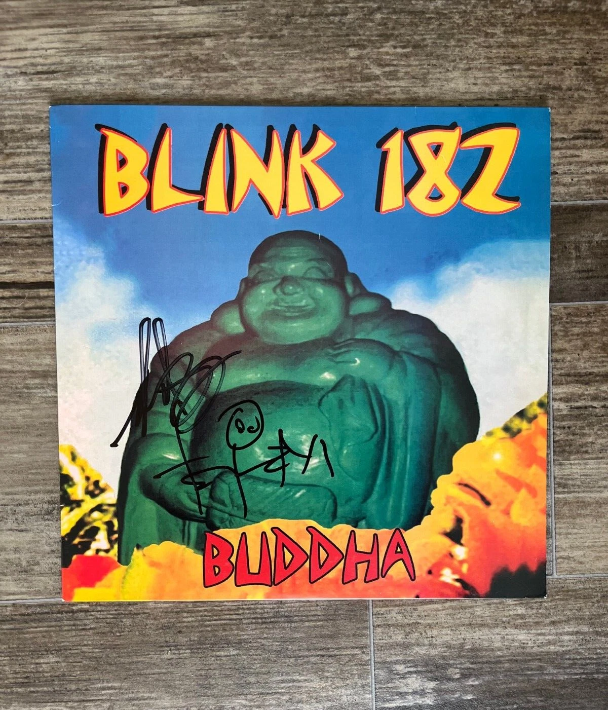 * BLINK-182 * signed album * BUDDHA * MARK HOPPUS & TOM DELONGE * PROOF * 1