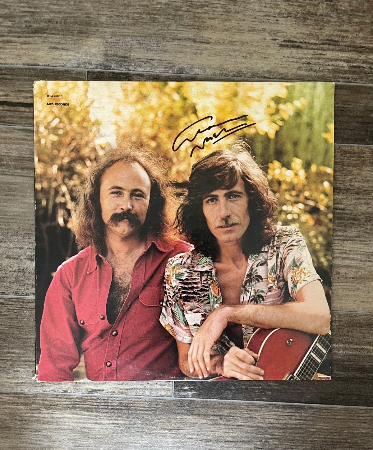 * GRAHAM NASH * signed album * CROSBY NASH * WIND ON THE WATER * 2