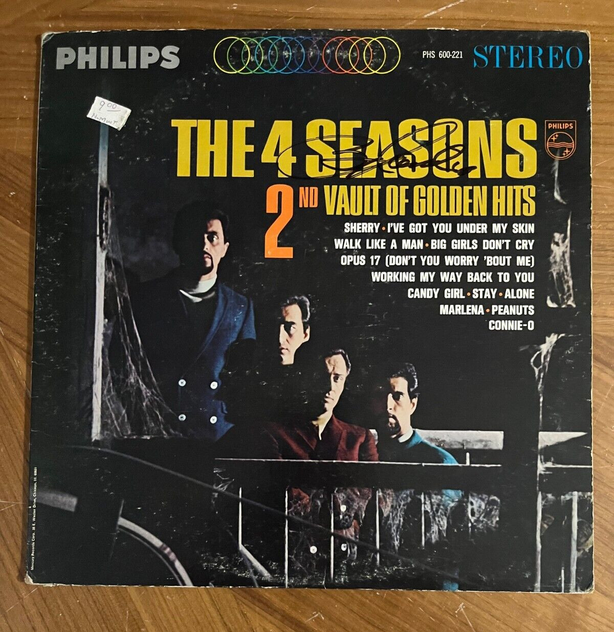 * BOB GAUDIO * signed album * THE FOUR 4 SEASONS * 2ND VAULT OF GOLDEN HITS * 1