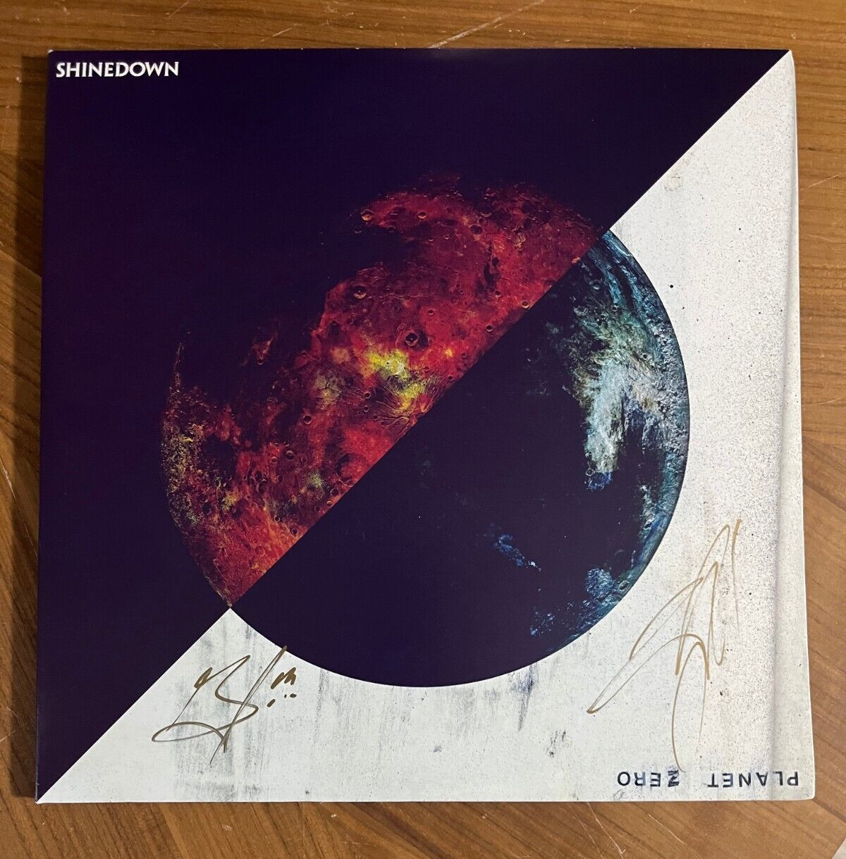 * SHINEDOWN * signed album * ZACH MYERS & BRENT SMITH * PLANET ZERO * PROOF * 1