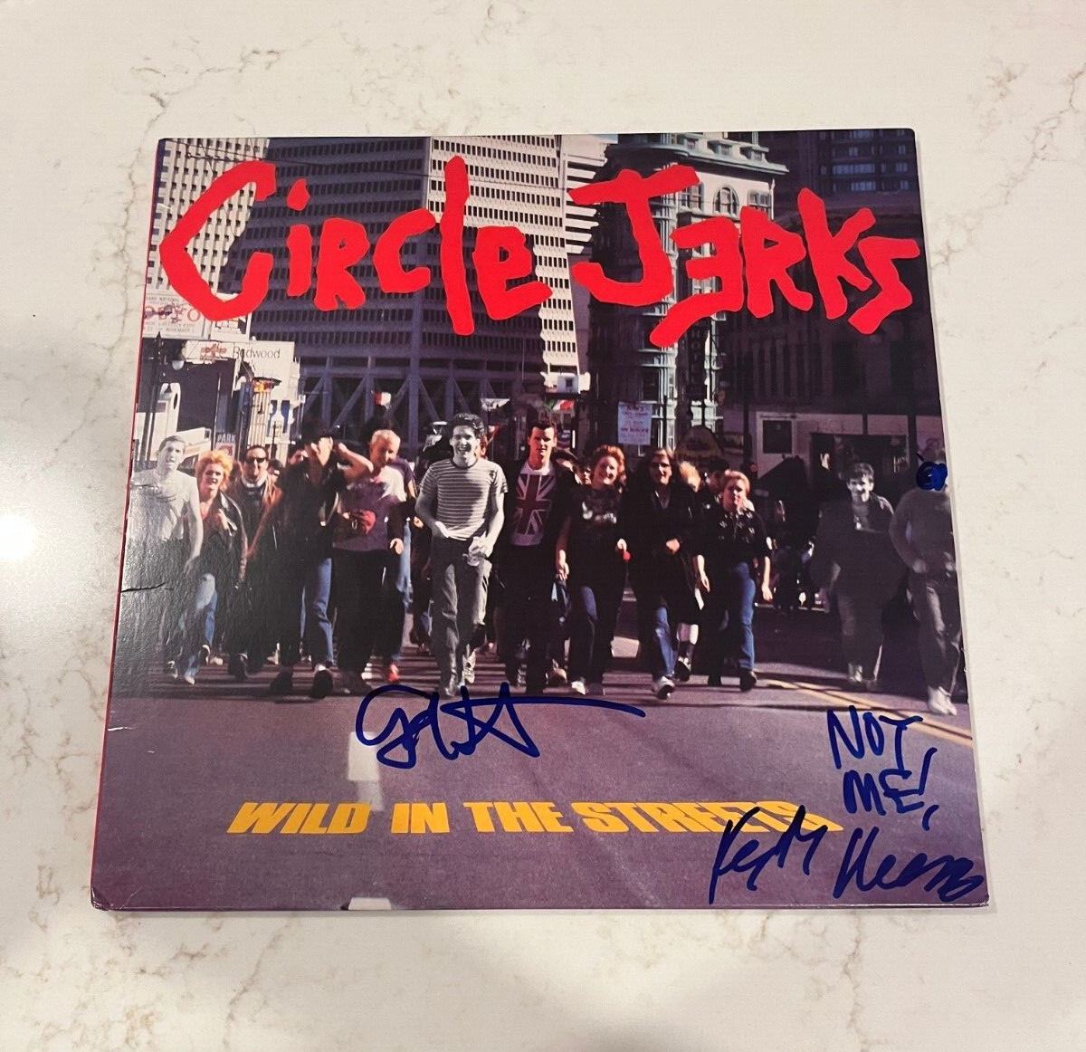 * CIRCLE JERKS * signed album * WILD IN THE STREETS * KEITH MORRIS GREG HETSON 1