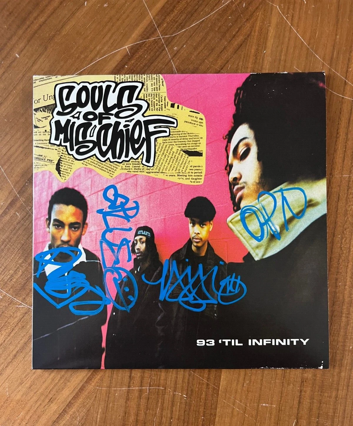 * SOULS OF MISCHIEF * signed 7' album * 93' TIL INFINITY * 1