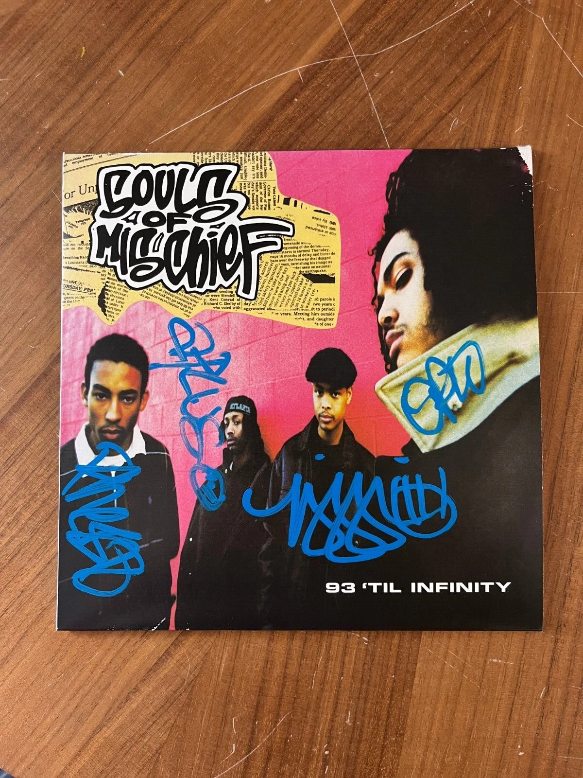 * SOULS OF MISCHIEF * signed 7' album * 93' TIL INFINITY * 4