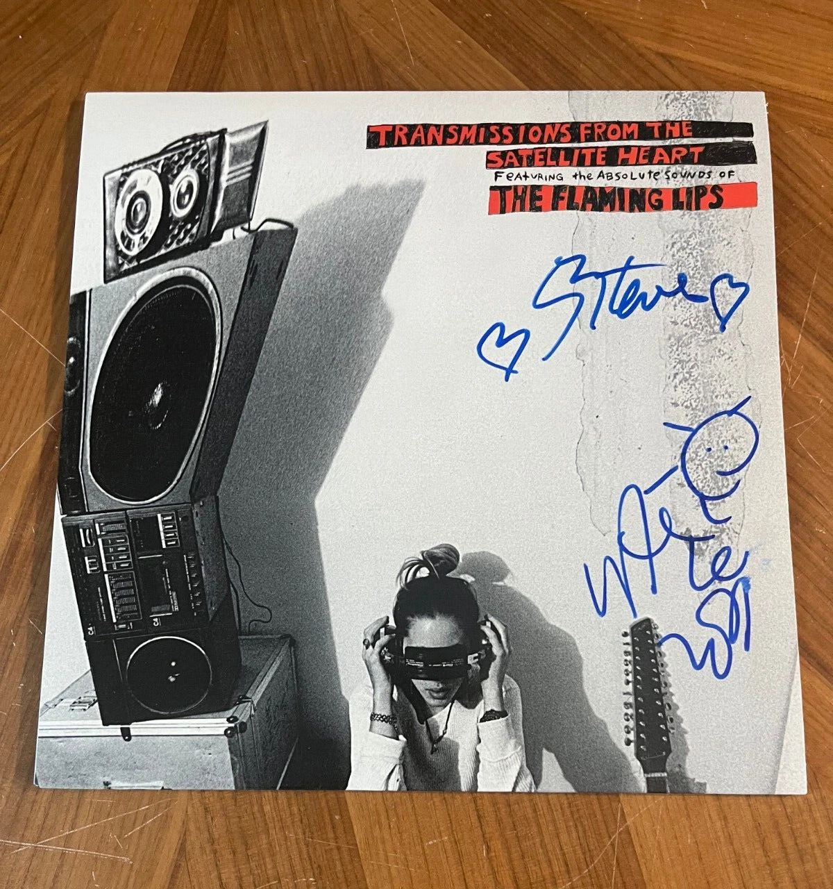 * THE FLAMING LIPS * signed album * TRANSMISSIONS FROM THE SATELLITE HEART *