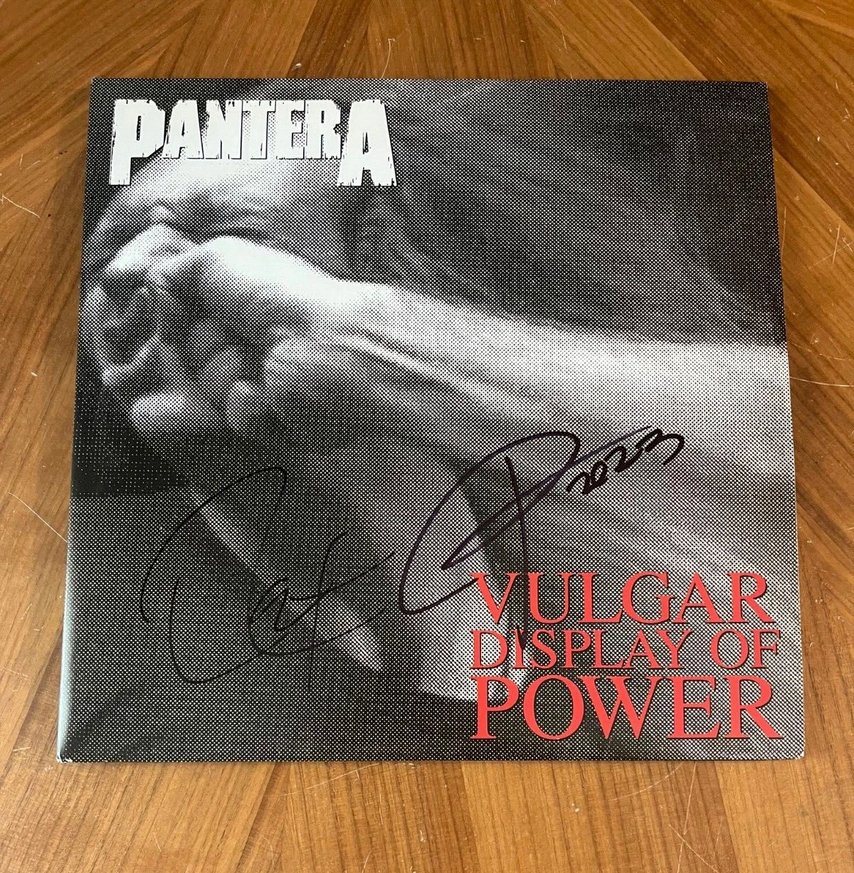 * PANTERA * signed album * VULGAR DISPLAY OF POWER * PHIL ANSELMO REX BROWN * 2