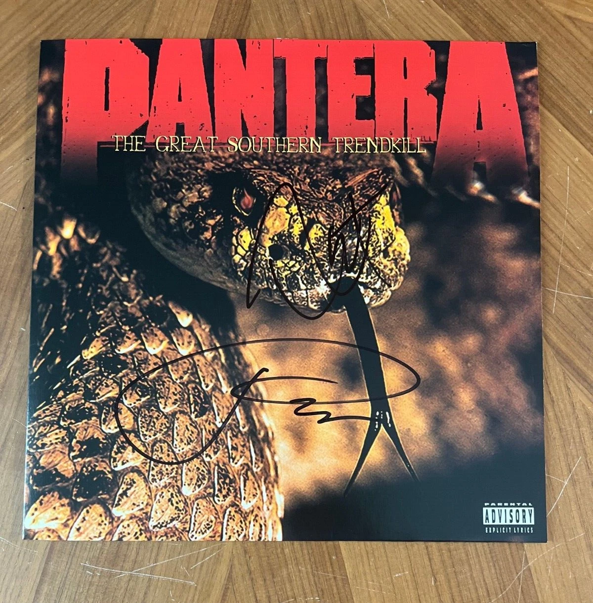 * PANTERA * signed album * THE GREAT SOUTHERN TRENDKILL* PHIL ANSELMO REX BROWN