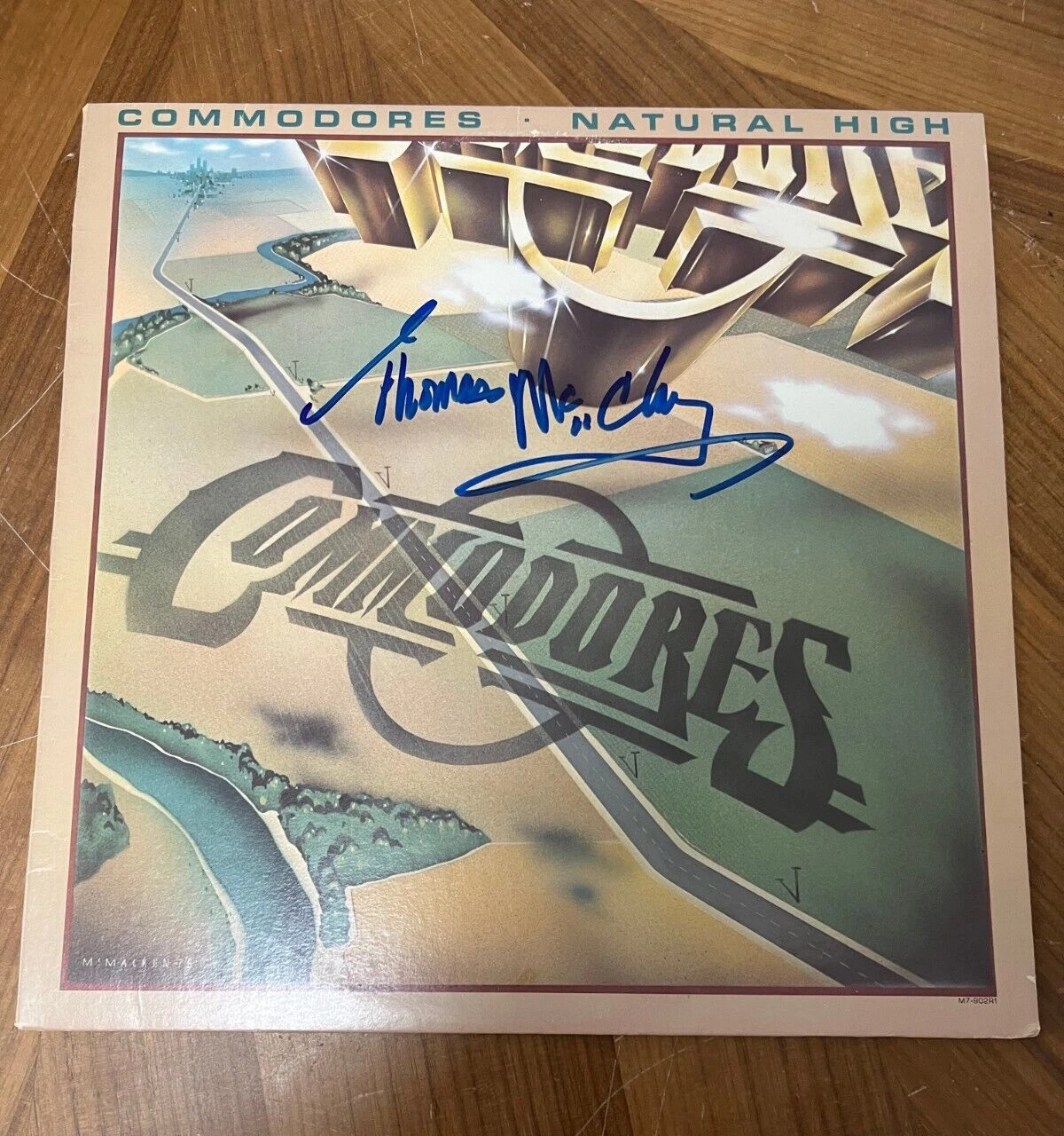 * THOMAS MCCLARY * signed album * NATURAL HIGH * COMMODORES * 1