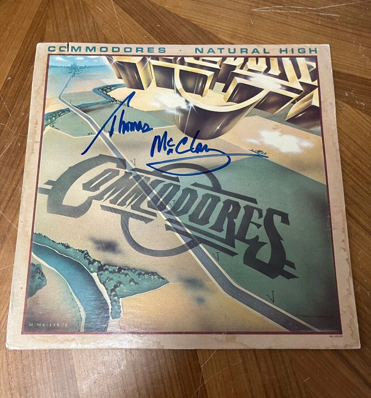 * THOMAS MCCLARY * signed album * NATURAL HIGH * COMMODORES * 2