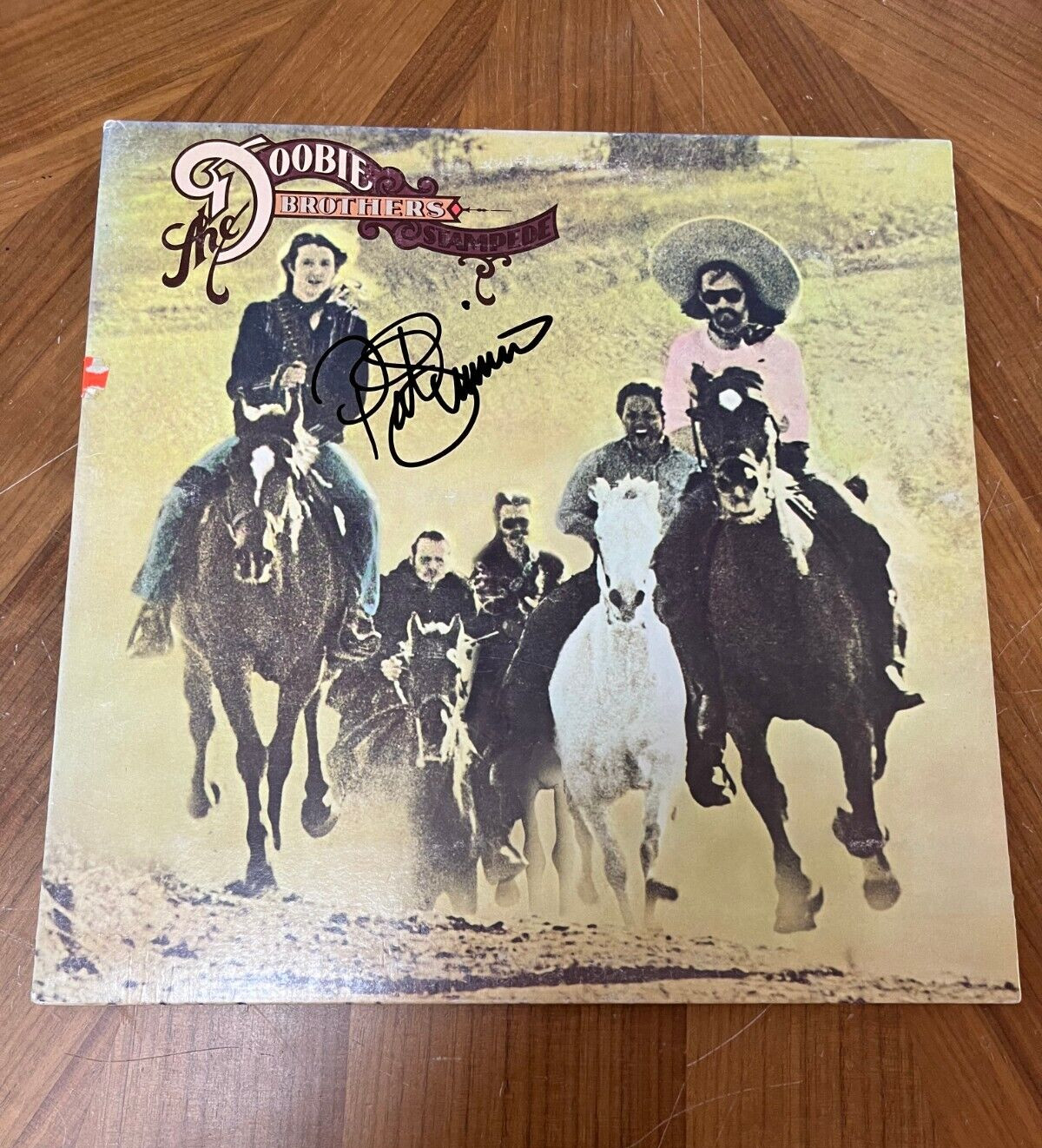 * PATRICK SIMMONS * signed vinyl album * DOOBIE BROTHERS * STAMPEDE * 1