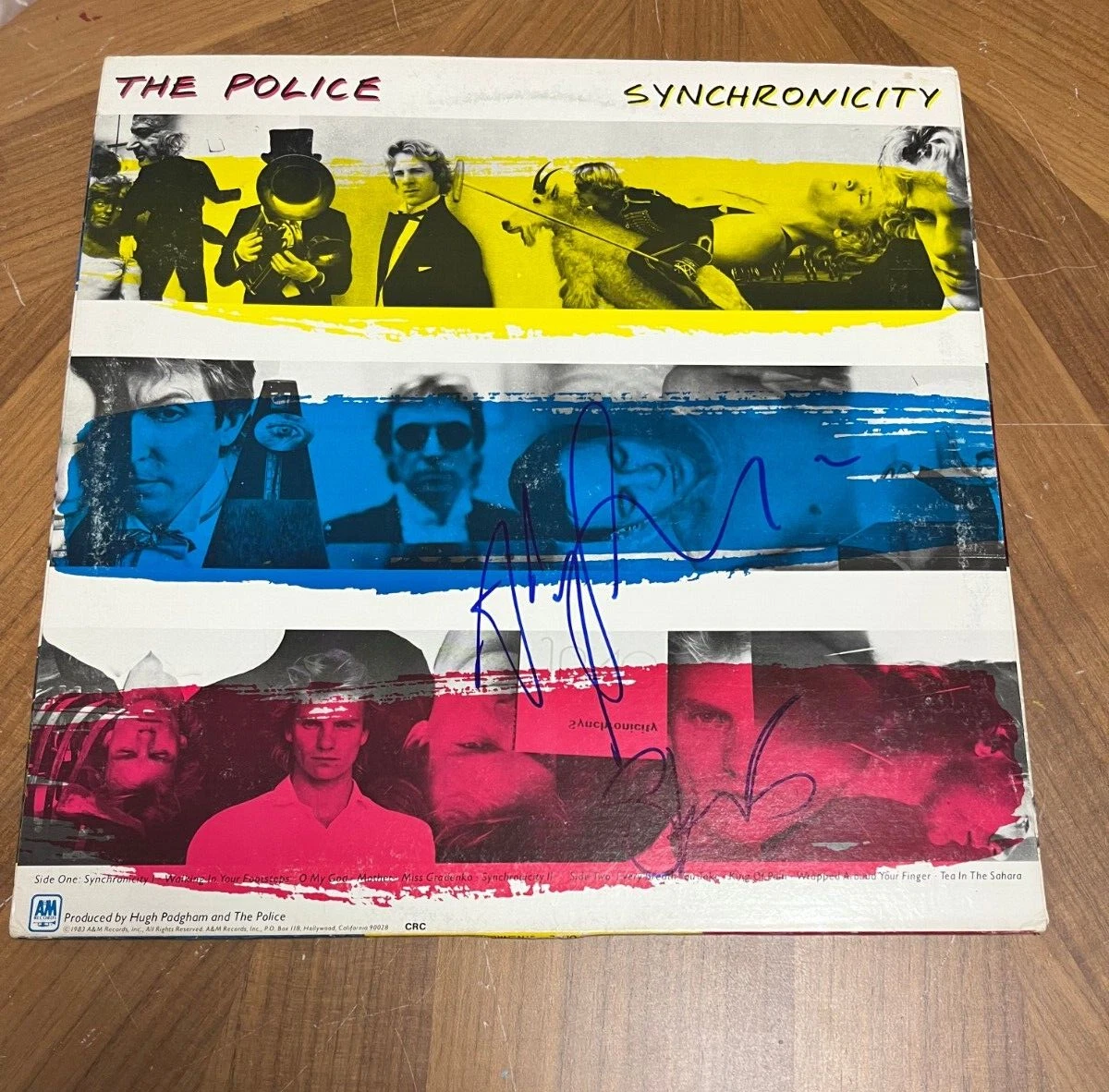 * THE POLICE * signed album * SYNCHRONICITY * SUMMERS & COPELAND * 2