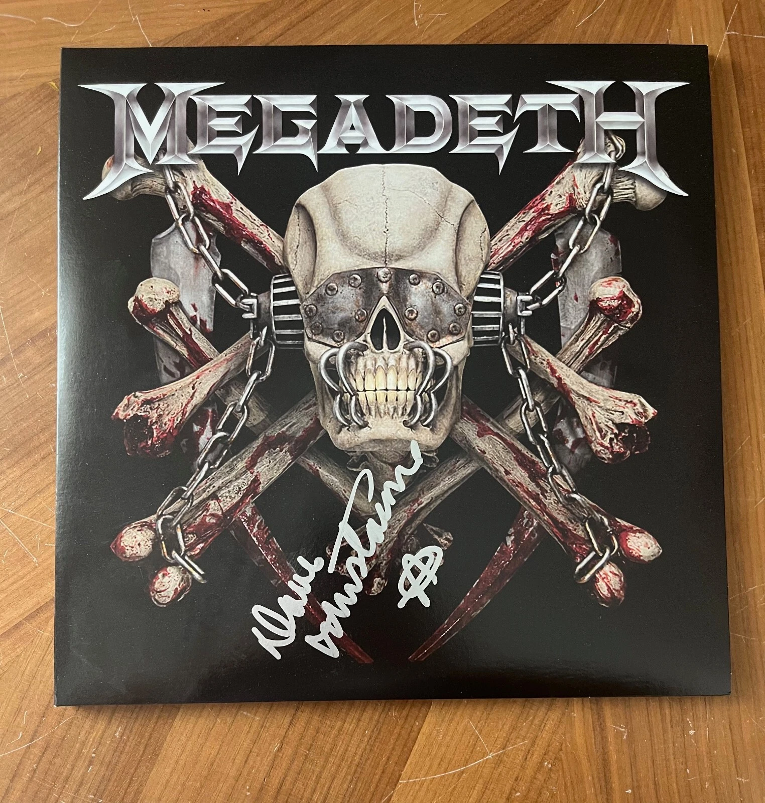 * DAVE MUSTAINE * signed album * MEGADETH * KILLING IS MY BUSINESS * 1