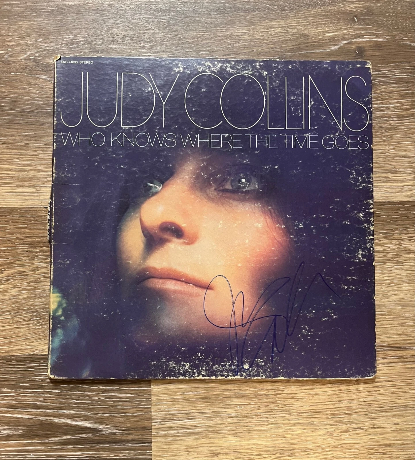 * JUDY COLLINS * signed vinyl album * WHO KNOWS WHERE THE TIME GOES * 1