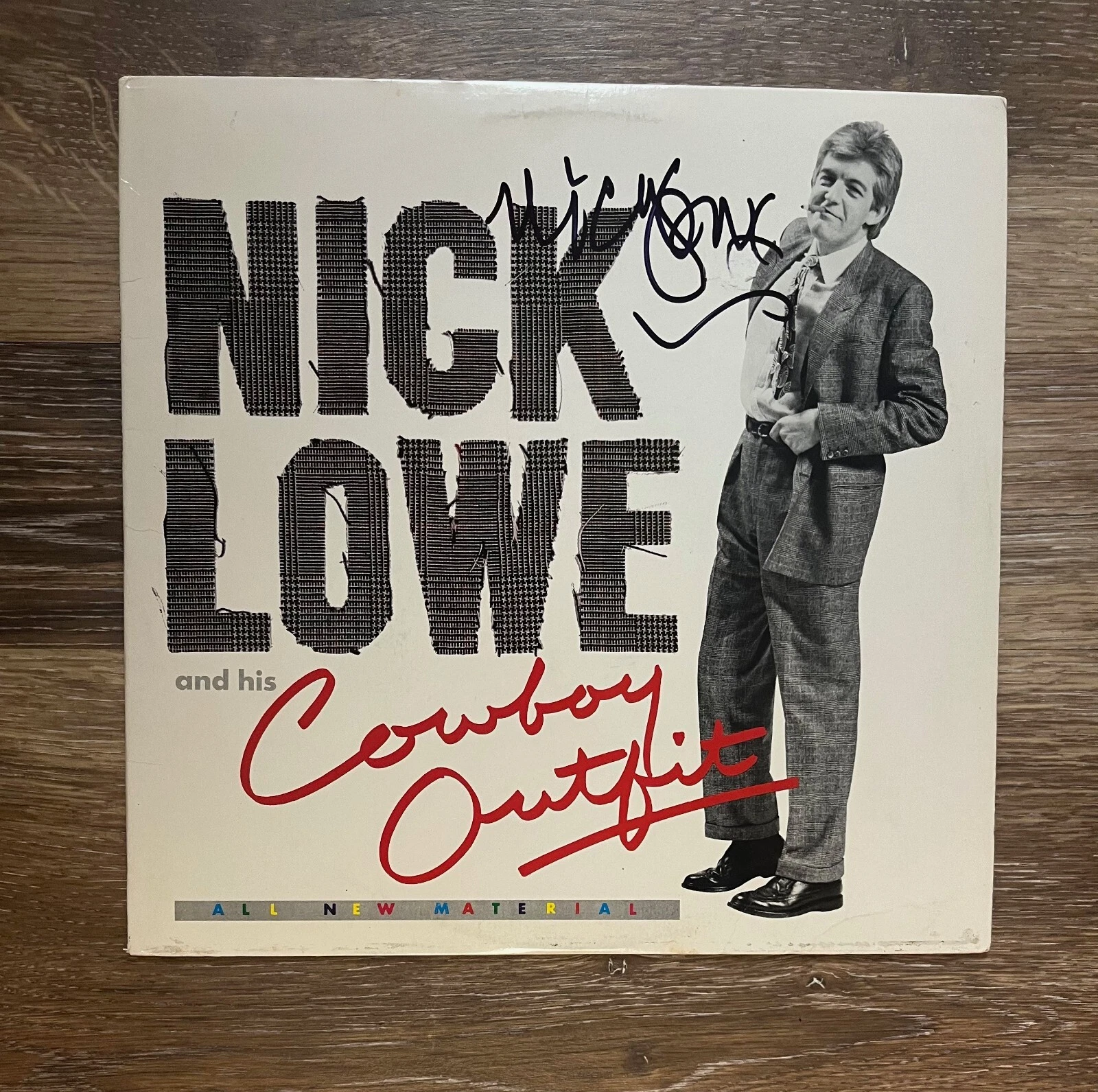 * NICK LOWE * signed vinyl album * COWBOY OUTFIT * 1