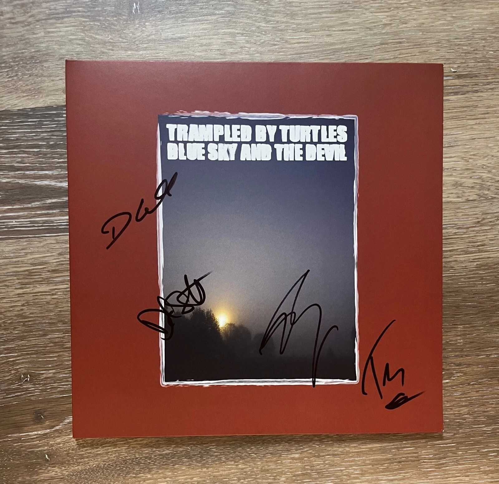 * TRAMPLED BY TURTLES * signed vinyl album * BLUE SKY AND THE DEVIL * 1