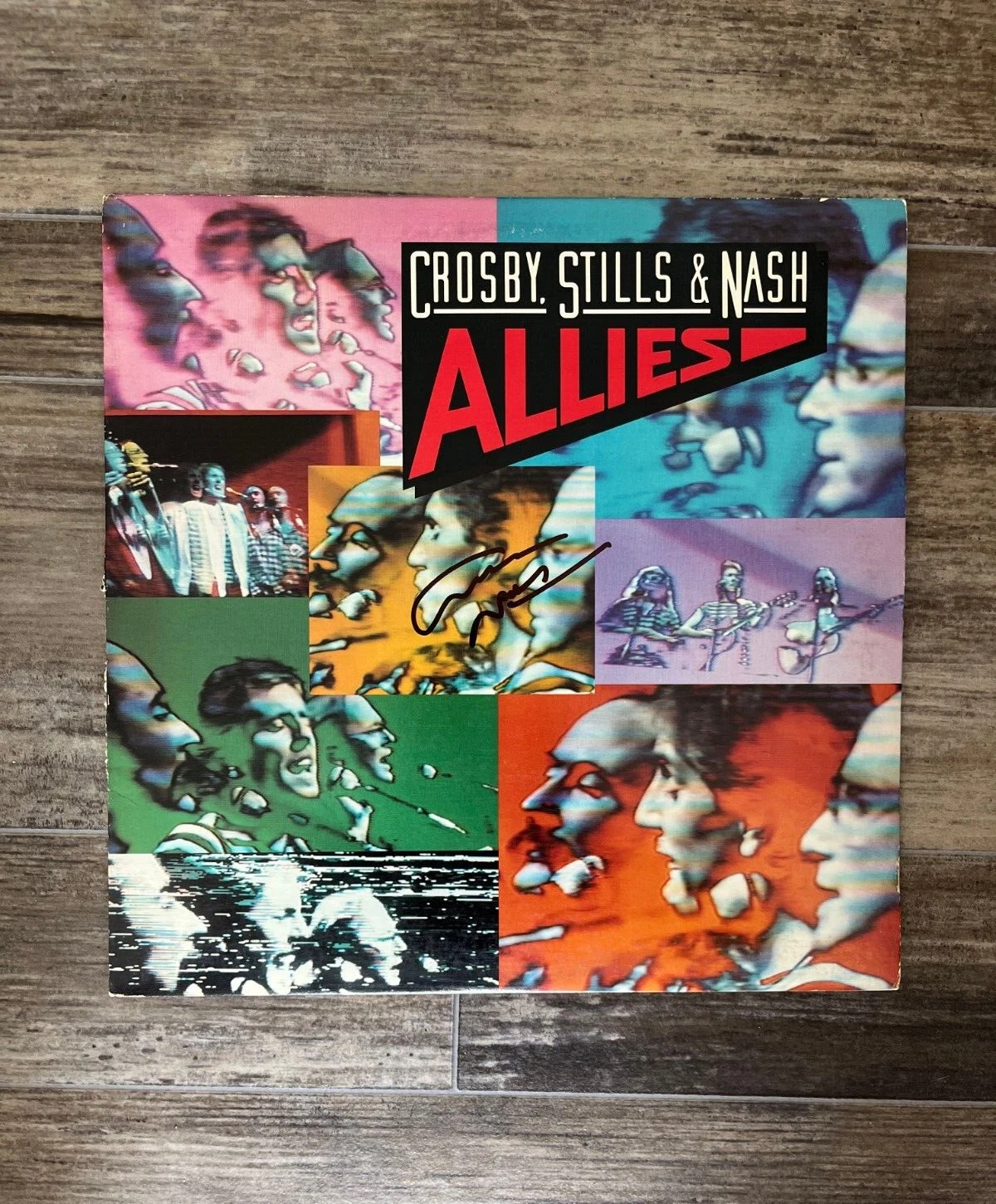 * GRAHAM NASH * signed album * CROSBY, STILLS & NASH * ALLIES * 1