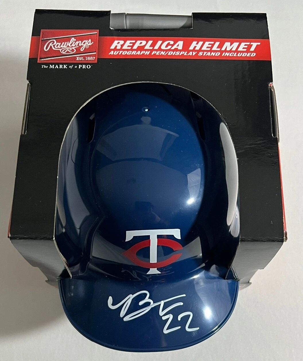 BROOKS LEE SIGNED MINI HELEMT REPLICA MINNESOTA TWINS BASEBALL AUTOGRAPH COA