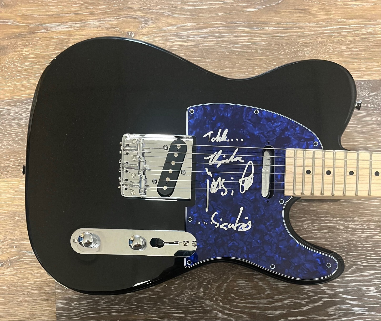 * SIGUR ROS * signed electric guitar * JONSI, GEORG & KJARTAN * 3