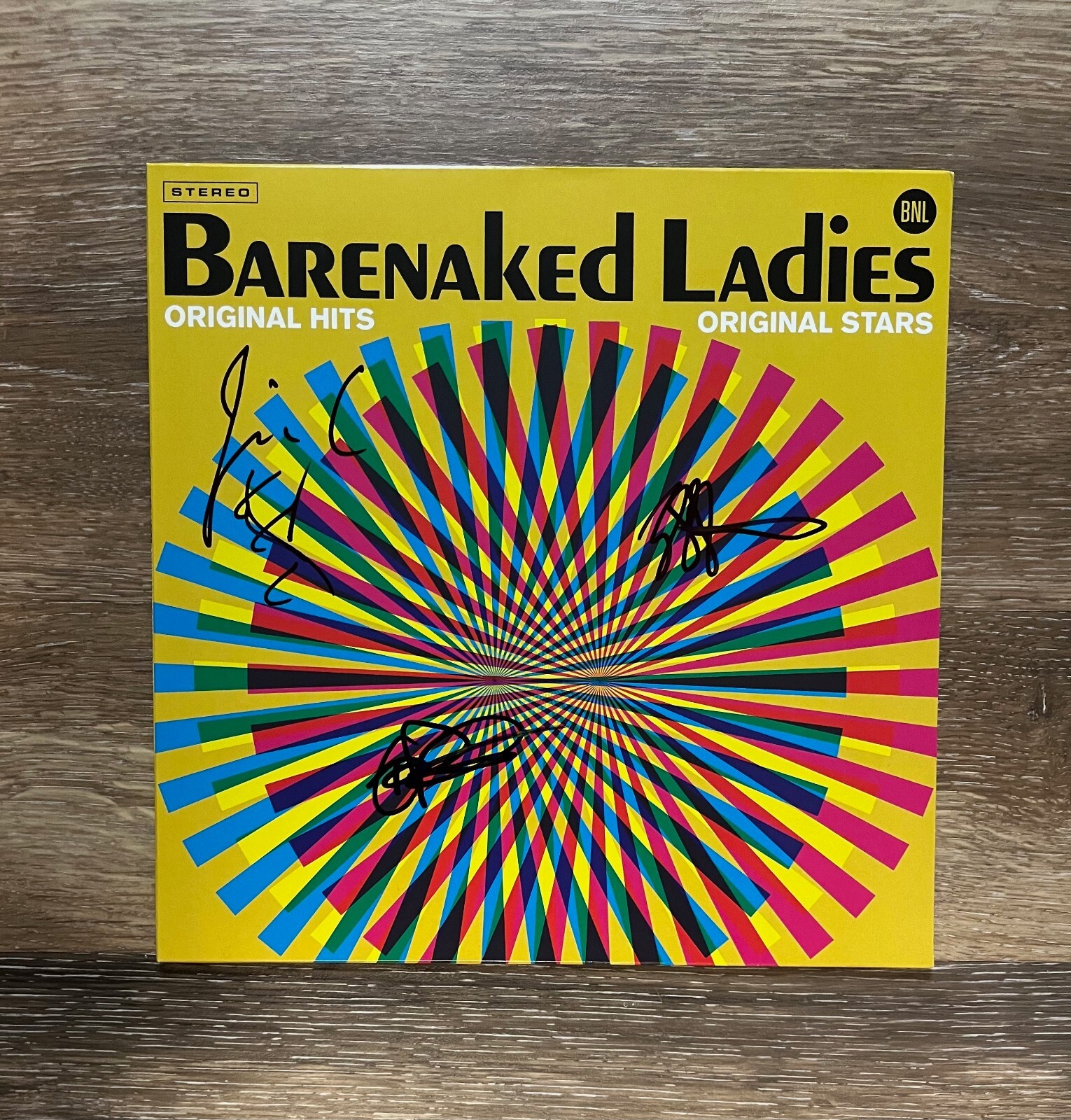 * BARENAKED LADIES * signed vinyl album * ORIGINAL HITS * ED, TYLER & JIM * 2