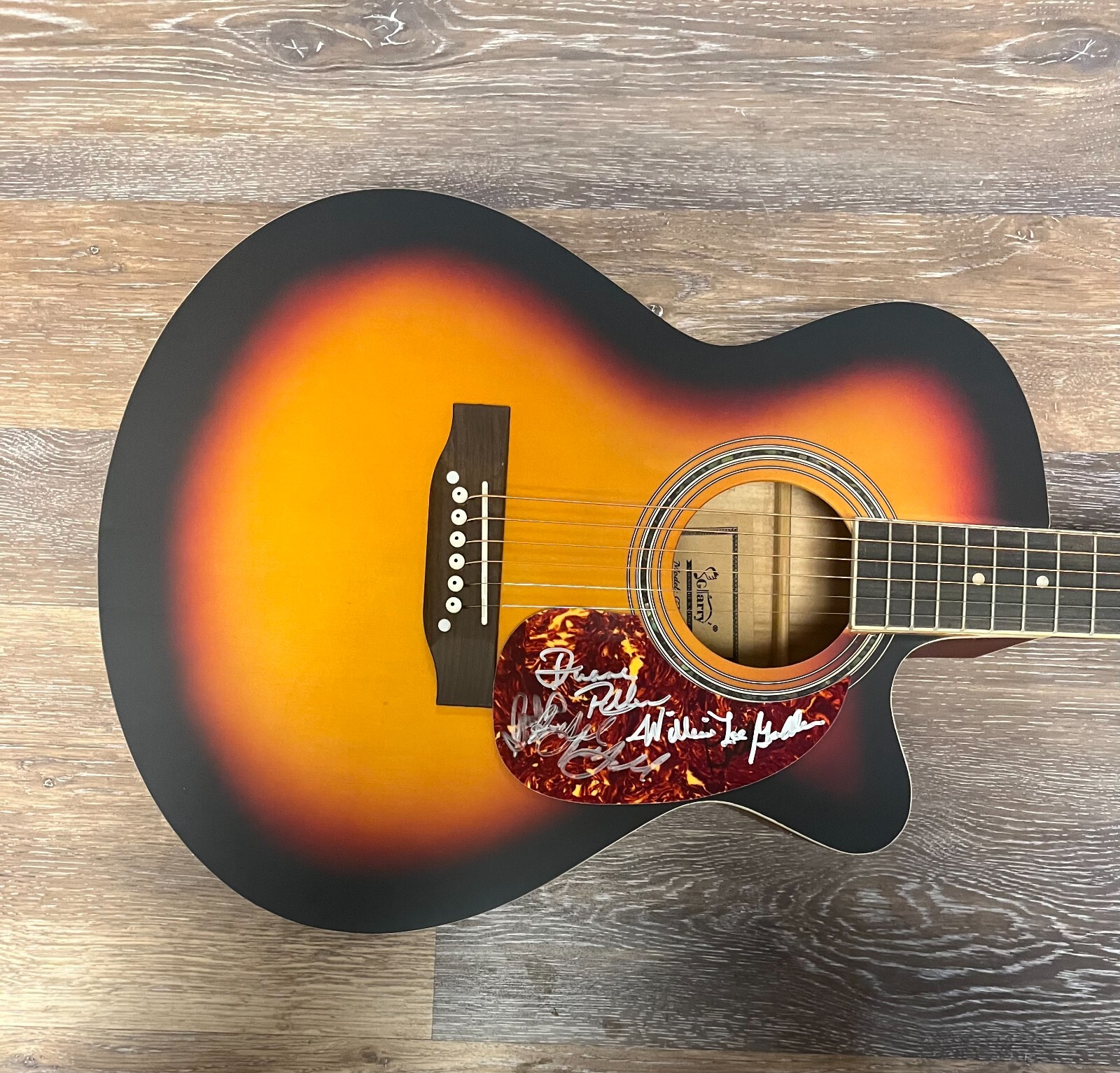 * THE OAK RIDGE BOYS * signed acoustic guitar * WILLIAM, JOE, RICHARD & DUANE 2
