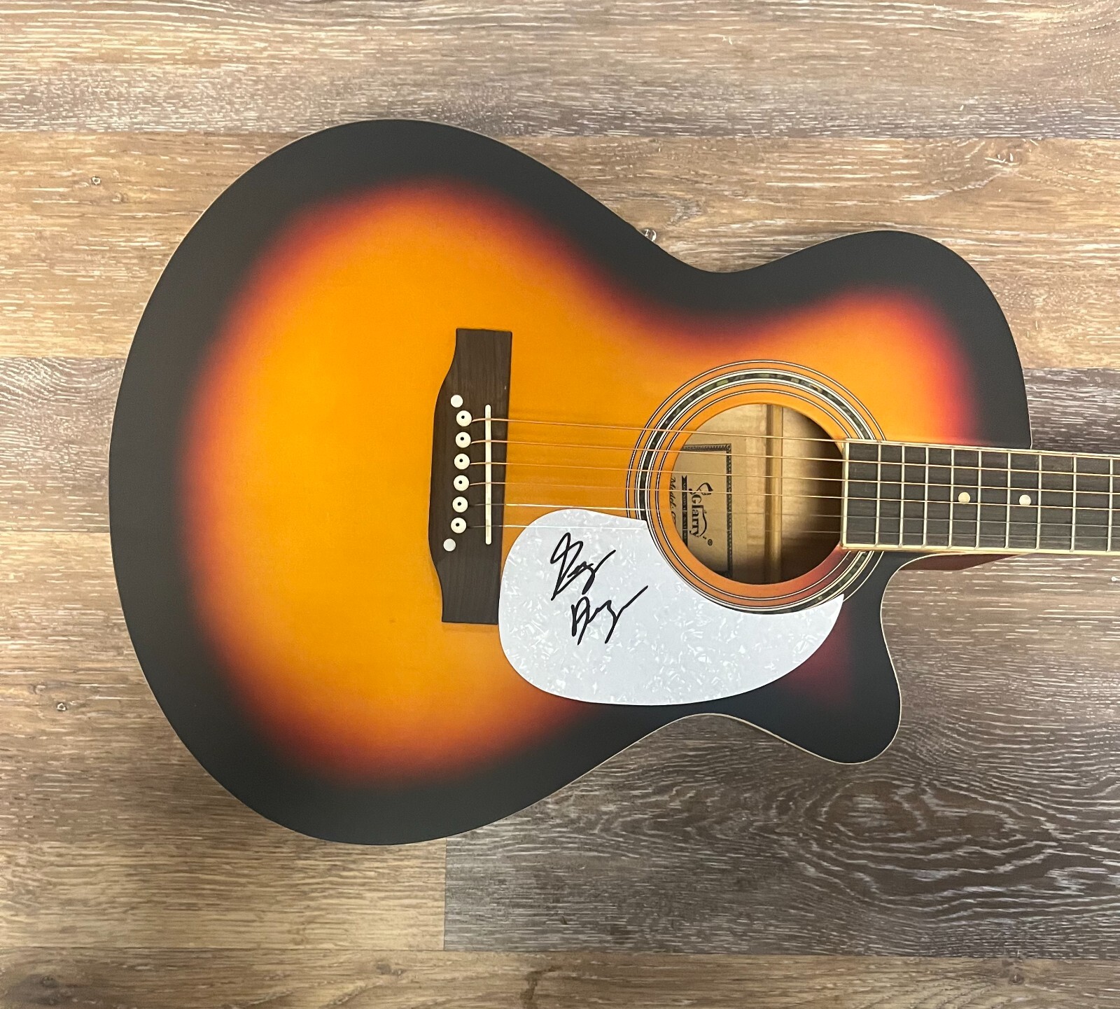 * GEORGE BIRGE * signed acoustic guitar * WATERLOO REVIVAL * MIND ON YOU * 2