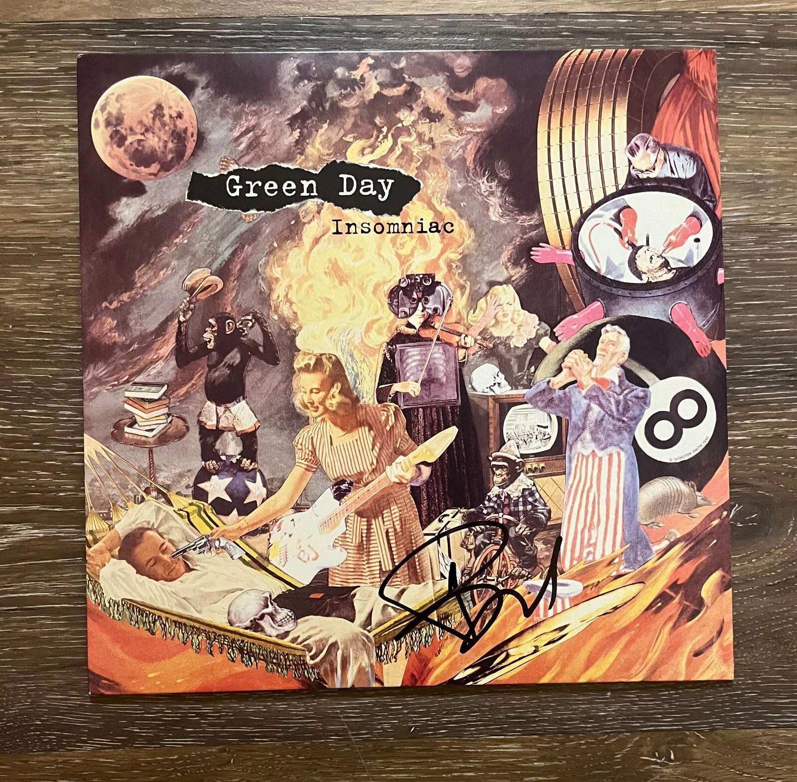 * BILLIE JOE ARMSTRONG * signed album * GREEN DAY * INSOMNIAC * 1