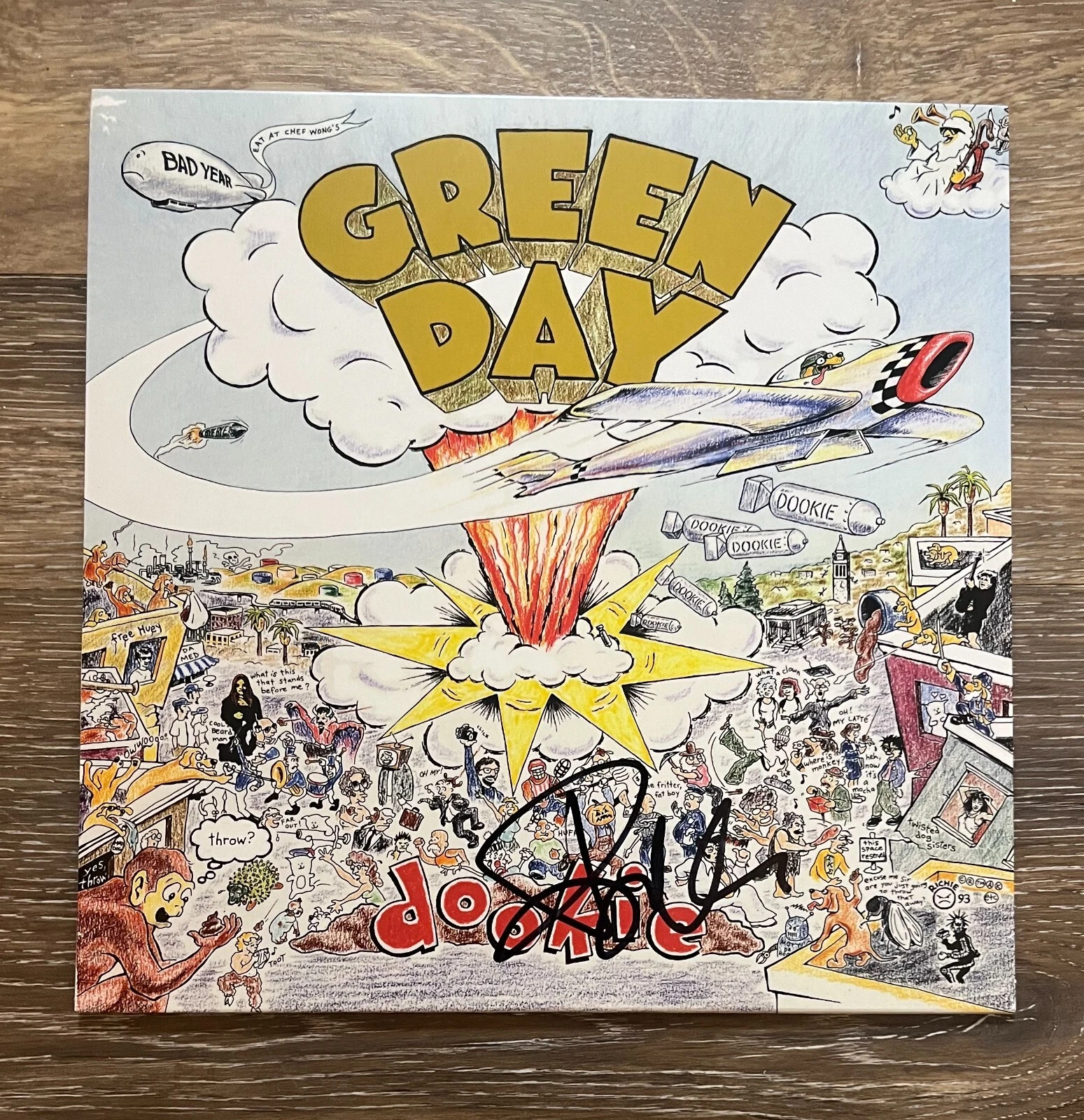 * BILLIE JOE ARMSTRONG * signed album * GREEN DAY * DOOKIE * 2