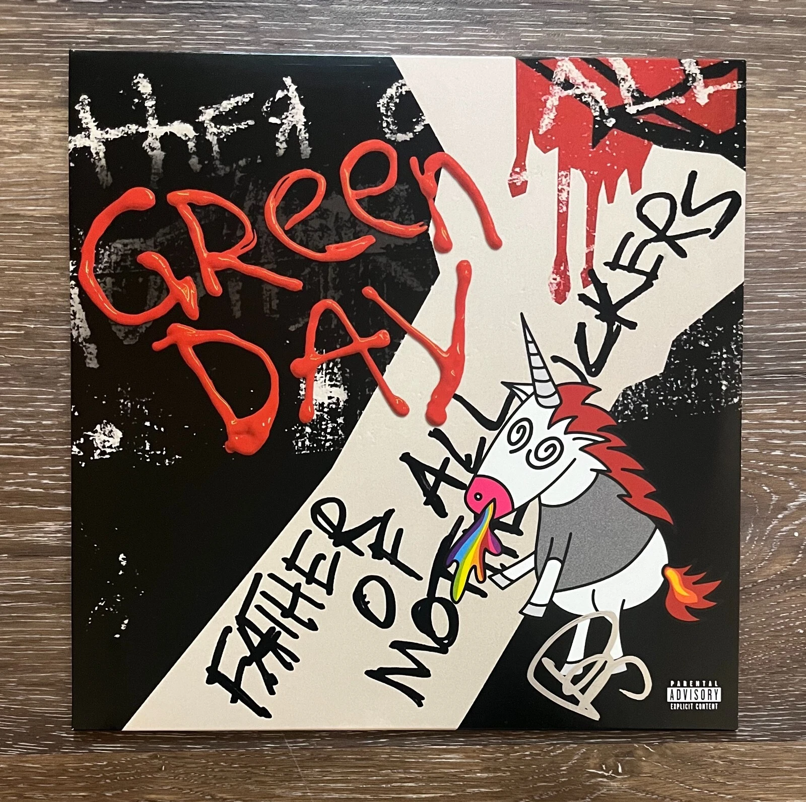 * BILLIE JOE ARMSTRONG * signed album * GREEN DAY * FATHER OF ALL MOTHER * 1