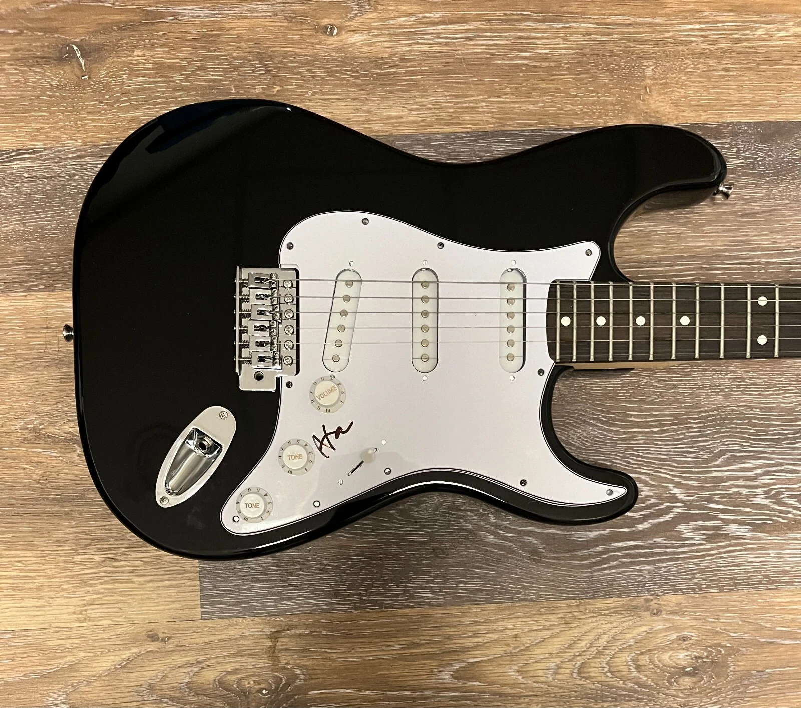 * NANNA BRYNDIS HILMARSDOTTIR * signed electric guitar * OF MONSTERS & MEN * 1