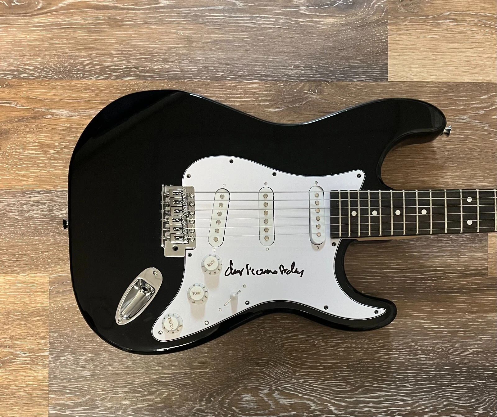 * CHARLIEONAFRIDAY * signed electric guitar * SAME FRIENDS * CHARLIE FINCH * 3