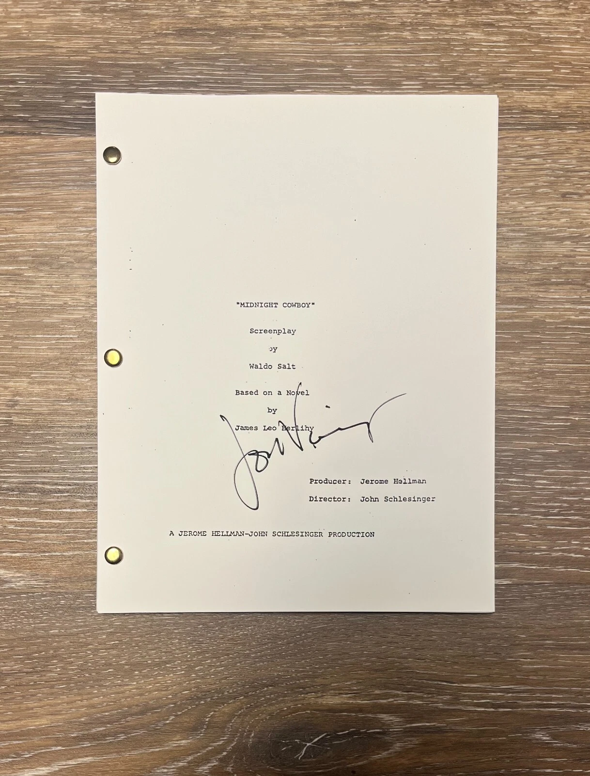 * JON VOIGHT * SIGNED FULL MOVIE SCRIPT * MIDNIGHT COWBOY * 1 COLLECTIBLE MEMORABILIA