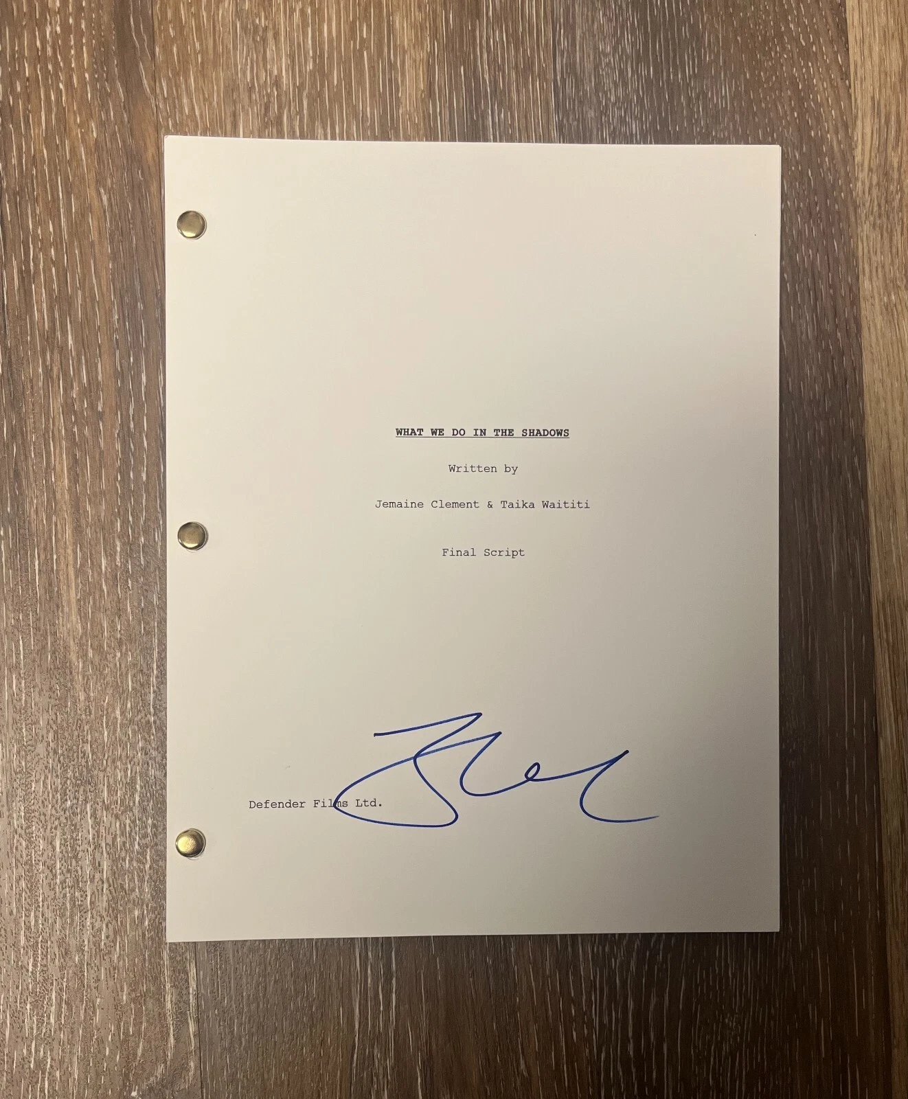 * JEMAINE CLEMENT * SIGNED FULL SCRIPT * WHAT WE DO IN THE SHADOWS * 2 COLLECTIBLE MEMORABILIA