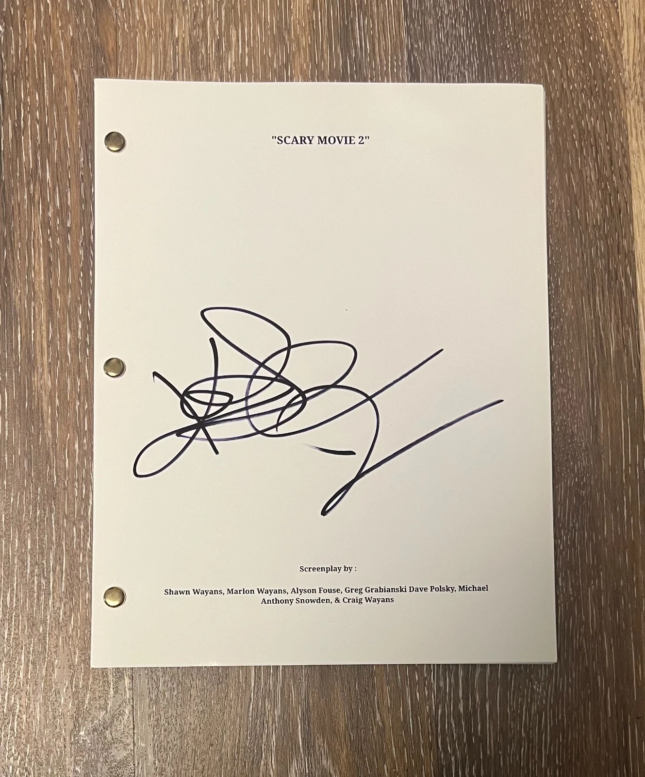 * KATHLEEN ROBERTSON * SIGNED FULL MOVIE SCRIPT * SCREAM 2 * COLLECTIBLE MEMORABILIA