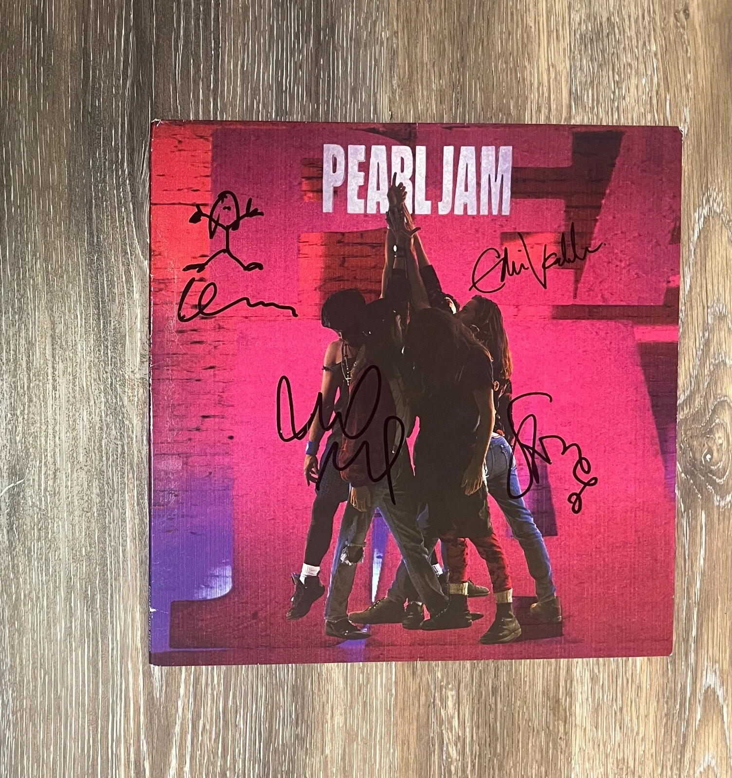 * PEARL JAM * signed album * TEN * EDDIE VEDDER, KRUSEN, MCCREADY & STONE * 1