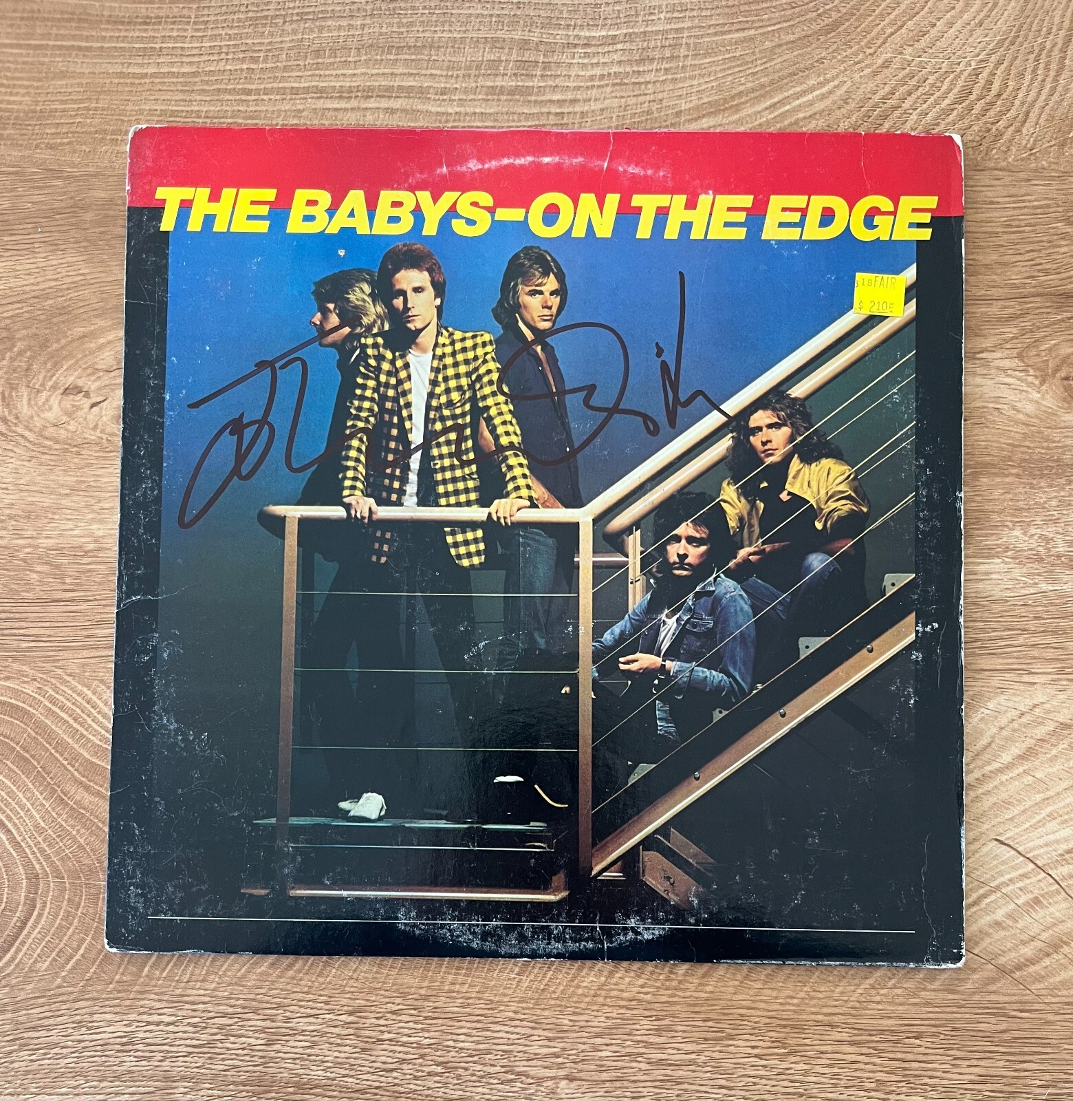 * JOHN WAITE * signed album * THE BABYS * ON THE EDGE * 1